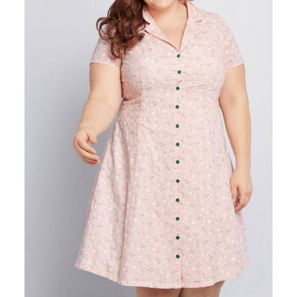 ModCloth + Daytime Dynamo Sz 18 Shirt Dress - Picture 1 of 11